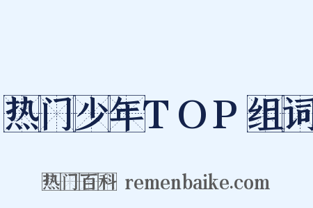 热门少年TOP组词是什么意思的图片